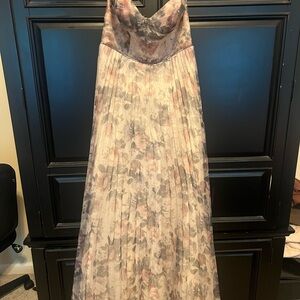 Lulu's Strapless Floral Dress